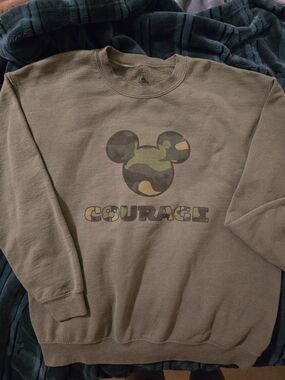 Disney Olive Green Camo 'Courage' Sweatshirt